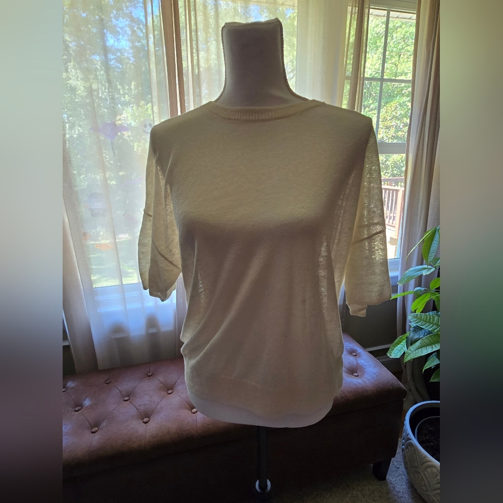 NWT, Ivory, Knit Banana Republic Sweater/Blouse, Size M